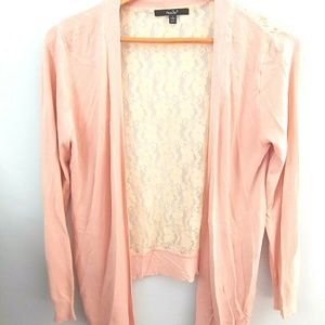 Papaya Peach Lace Cardigan Size Large